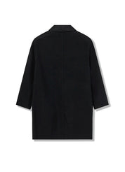 AMI Paris Double Face Mid-Length Coat With Patch Pockets – men's designer outerwear (view 3)