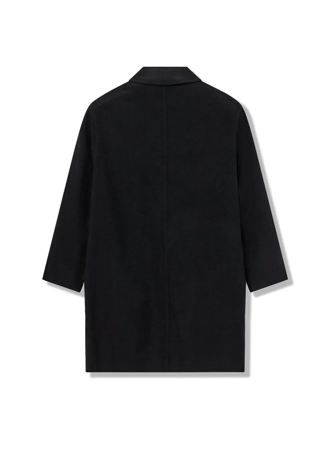AMI Paris Double Face Mid-Length Coat With Patch Pockets – men's designer outerwear (view 3)
