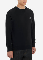 Maison Kitsune Grey Fox Head Patch Classic Sweatshirt – men's designer sweatshirts (view 2)
