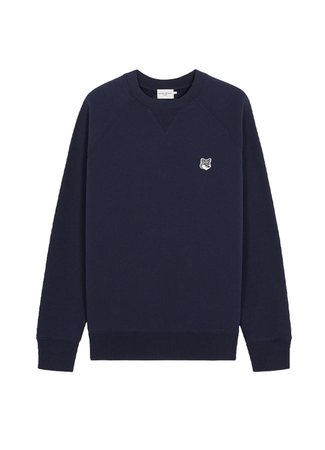 Maison Kitsune Grey Fox Head Patch Classic Sweatshirt – men's designer sweatshirts (view 4)