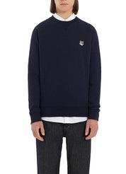 Maison Kitsune Grey Fox Head Patch Classic Sweatshirt – men's designer sweatshirts (view 5)