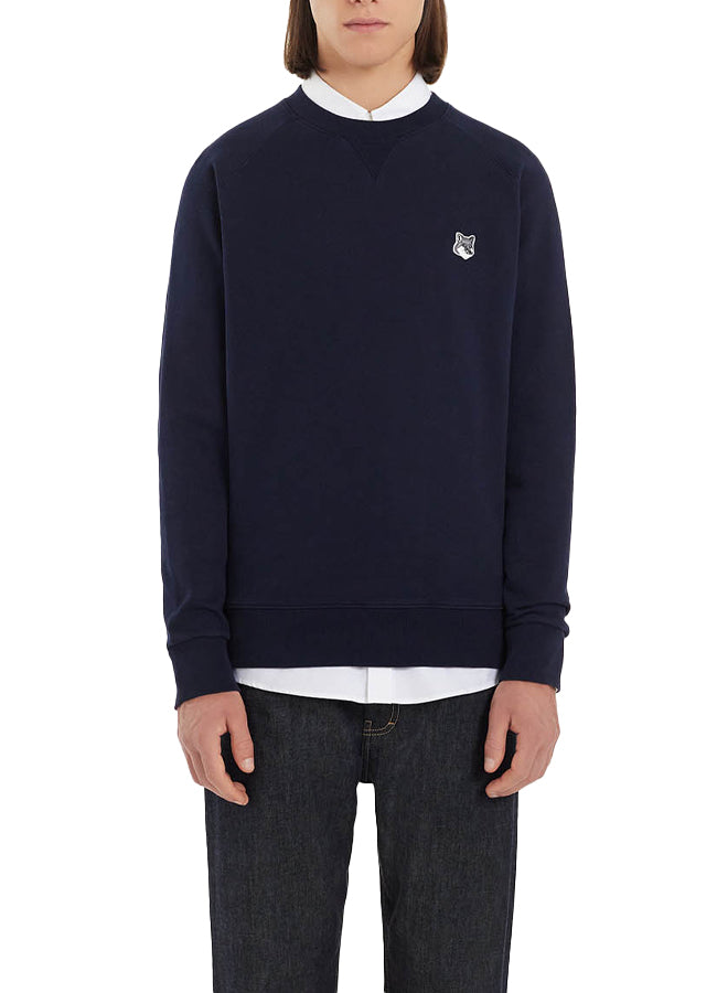 Maison Kitsune Grey Fox Head Patch Classic Sweatshirt – men's designer sweatshirts (view 5)