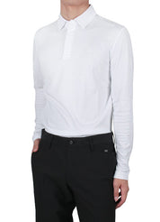 J. Lindeberg Perry Long Sleeve Reg Fit Polo – men's designer apparel (view 3)